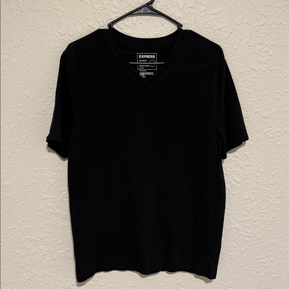 Express Jet Black V-Neck Tee